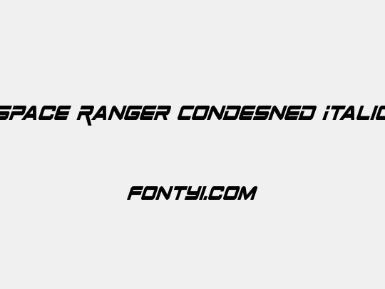 Space Ranger Condesned Italic