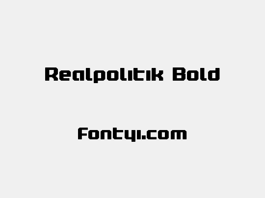 Realpolitik Bold
