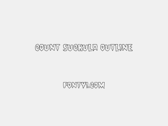 Count Suckula Outline