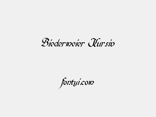 Biedermeier Kursiv