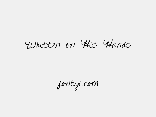 Written on His Hands