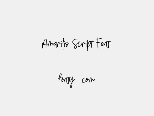 Amarilis Script Font
