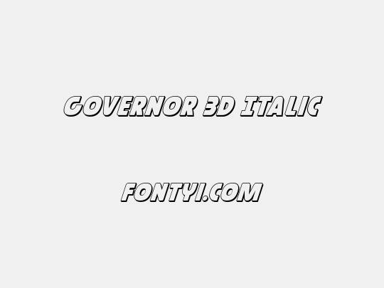 Governor 3D Italic