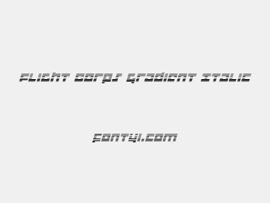 Flight Corps Gradient Italic