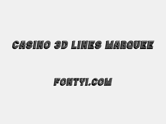 Casino 3D Lines Marquee