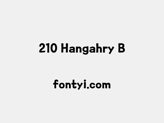 210 Hangahry B
