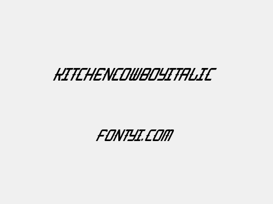 KitchenCowboyItalic
