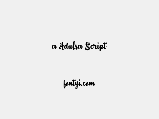 a Adulsa Script