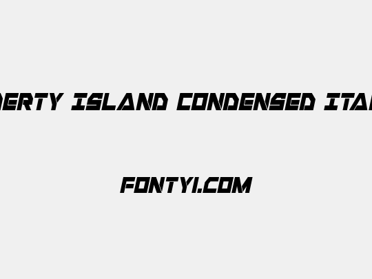 Liberty Island Condensed Italic