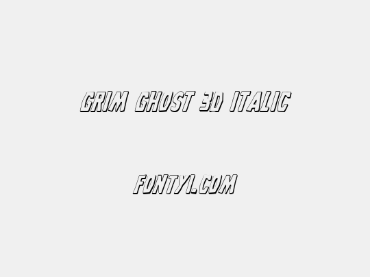 Grim Ghost 3D Italic