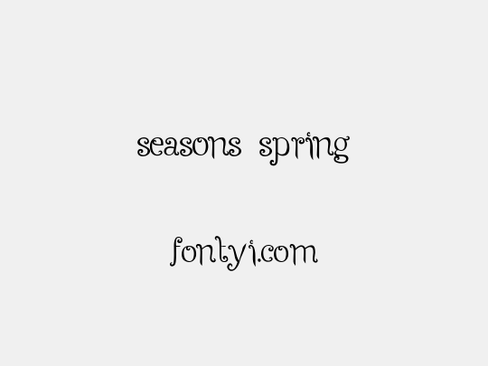 Seasons-Spring