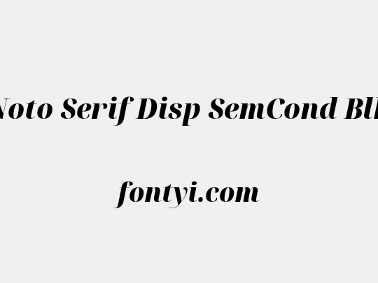 Noto Serif Disp SemCond Blk