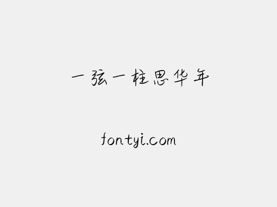 一弦一柱思华年