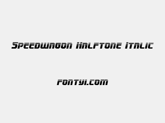 Speedwagon Halftone Italic
