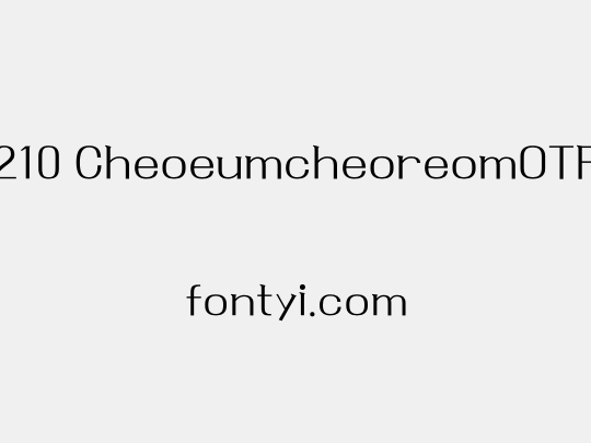 210 CheoeumcheoreomOTF
