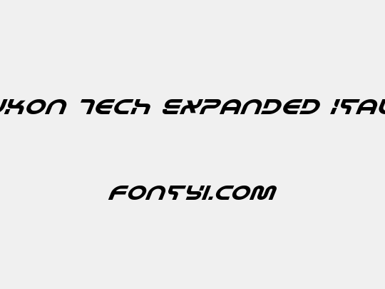 Yukon Tech Expanded Italic