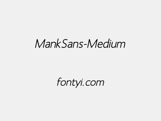MankSans-Medium