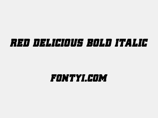 Red Delicious Bold Italic