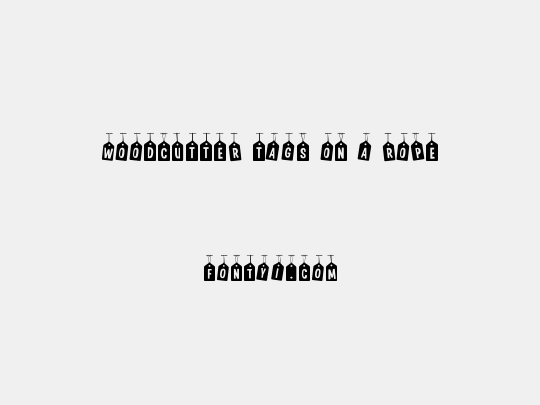 Woodcutter Tags on a Rope