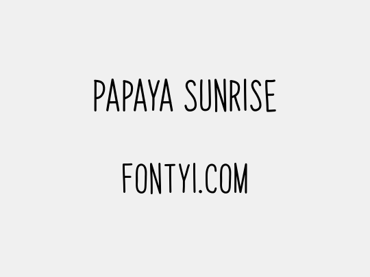 Papaya Sunrise