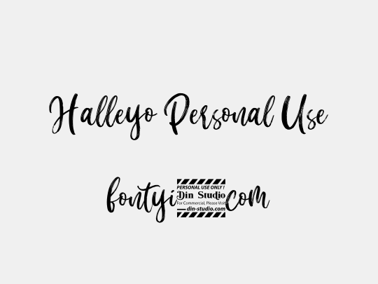 Halleyo Personal Use