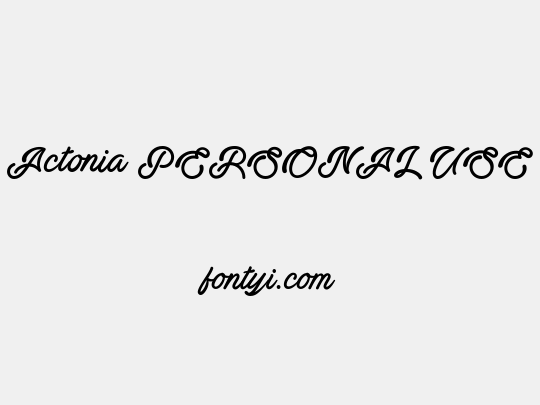 Actonia PERSONAL USE