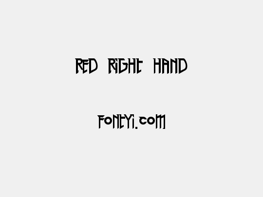 Red Right Hand