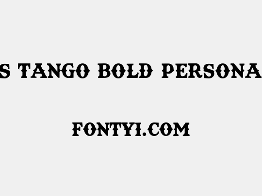 Texas Tango BOLD PERSONAL USE