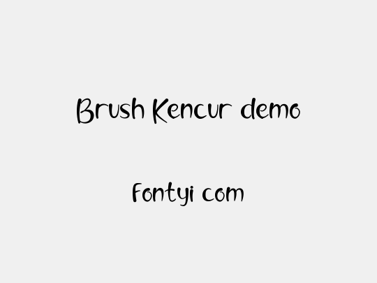 Brush Kencur demo