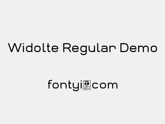 Widolte Regular Demo