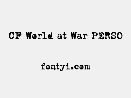 CF World at War PERSO