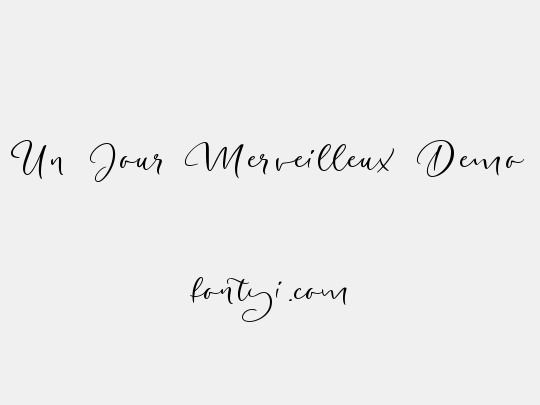 Un Jour Merveilleux Demo