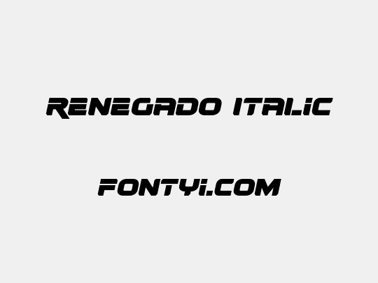 Renegado Italic