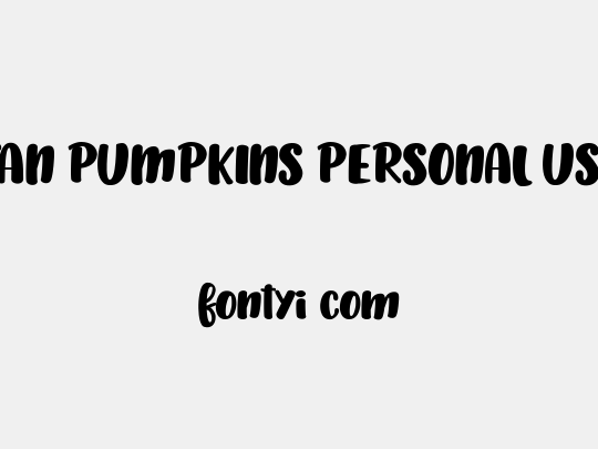 TAN PUMPKINS PERSONAL USE