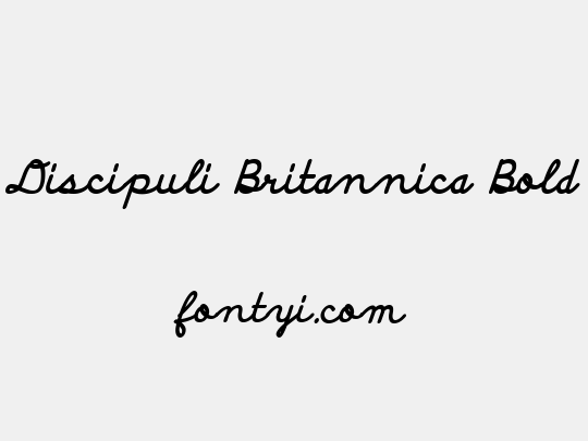 Discipuli Britannica Bold