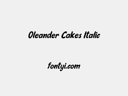 Oleander Cakes Italic