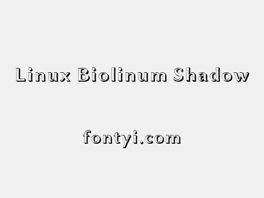 Linux Biolinum Shadow