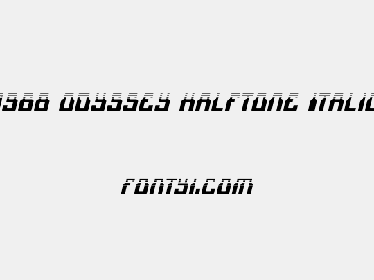 1968 Odyssey Halftone Italic