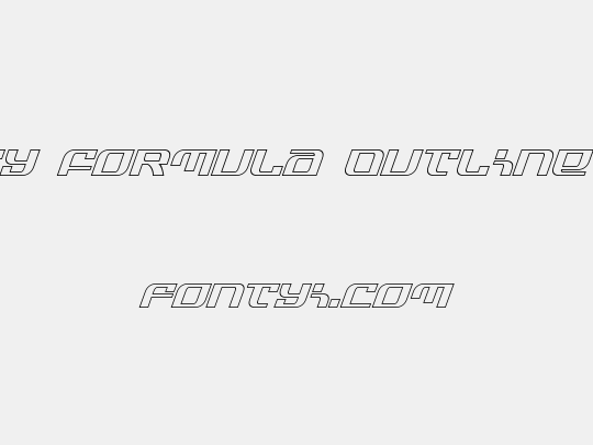 Infinity Formula Outline Italic