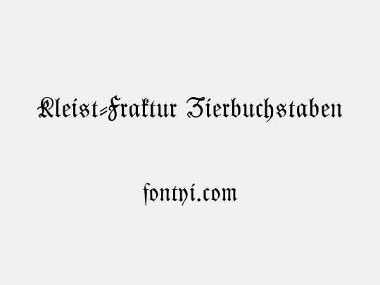 Kleist-Fraktur Zierbuchstaben