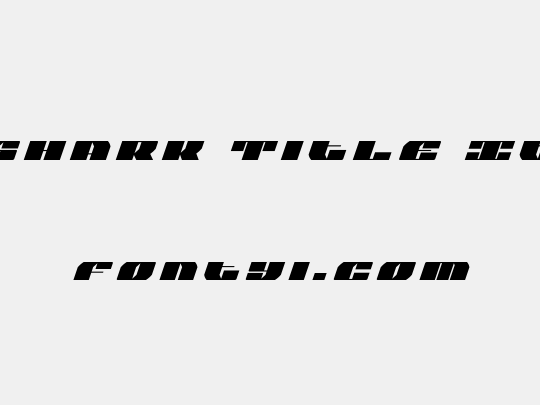 Joy Shark Title Italic