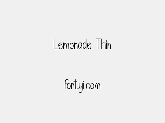 Lemonade Thin