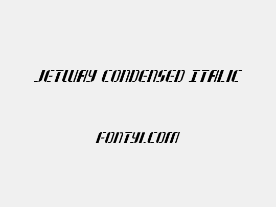 Jetway Condensed Italic