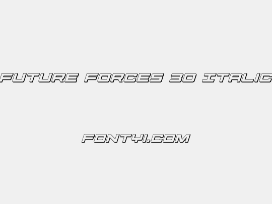 Future Forces 3D Italic