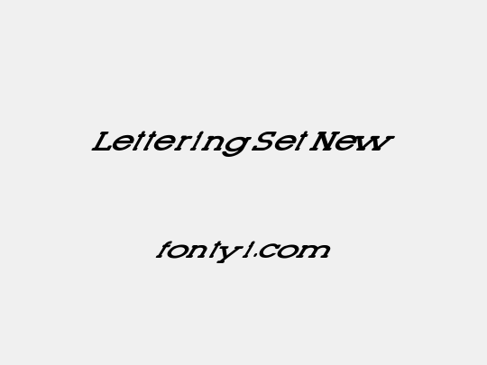 Lettering Set New
