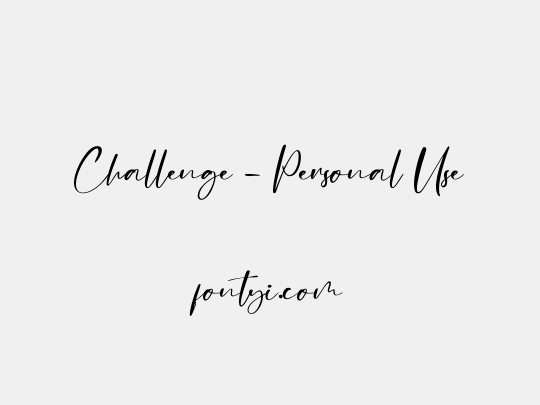 Challenge - Personal Use