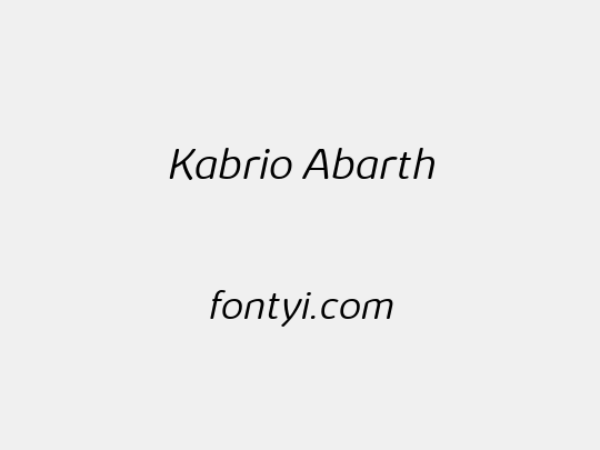 Kabrio Abarth