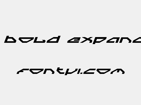 Spylord Bold Expanded Italic