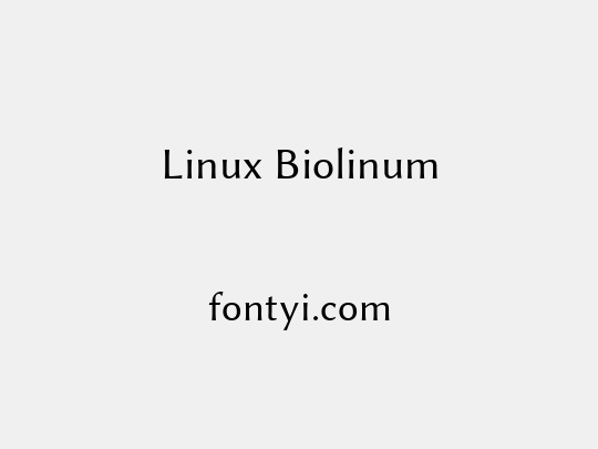 Linux Biolinum