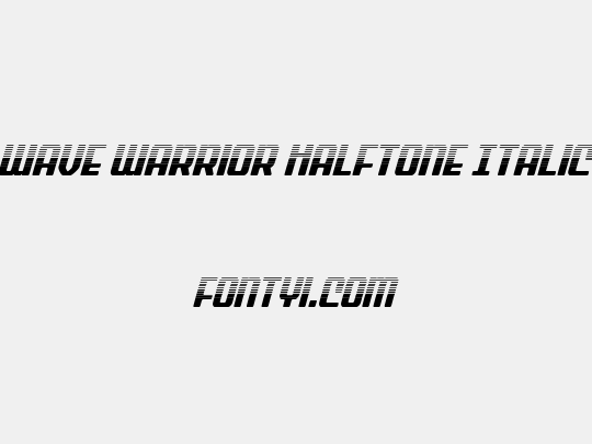 Wave Warrior Halftone Italic